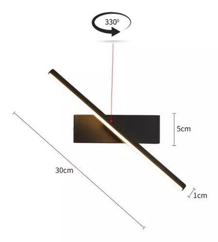 Luminária de Parede para Quarto Moderna Rotativa